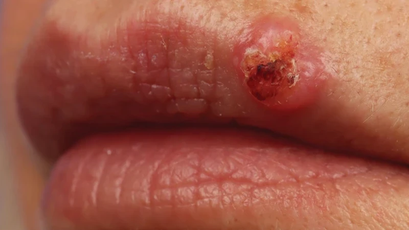 زخم شدن لب بالا